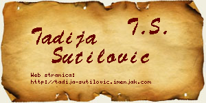 Tadija Šutilović vizit kartica